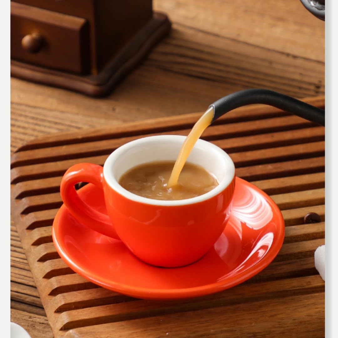 Amazon | カラフルなセラミック製コーヒーカップ 75ml デミタスカップ